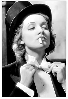 Marlene Dietrich Monochrom-Foto-Leinwand-Poster, Wandkunst, Dekordruck, Bild, Gemälde für Wohnzimmer, Schlafzimmer, Dekoration, ungerahmt, 50 x 75 cm
