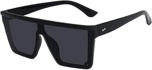 Jowxsx Vintage Flat Top Oversized Square Sunglasses400 Women Men Sunglasses Streetd Sunglasses Driving Lux Flat P8B6 Top Shooting Trendy Square Eyewear Outdoor