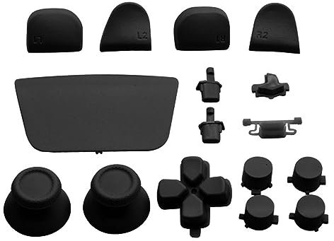 Botones de Gatillo de Palanca de Mando de Repuesto para Gamepad, 16 Botones de Repuesto para Mando de Juego con Teclas de Flecha, Panel Táctil, Botones de Hombro, Botones de