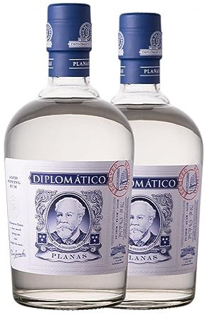 Ron Diplomático Blanco Planas 70 cl (Caja de 2 Botellas de 70 cl)
