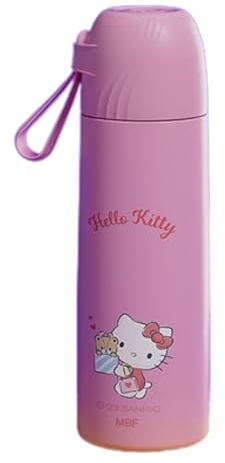 Hello Kitty Cute Stainless Steel Insulated Water Bottle 550ml - Pink
