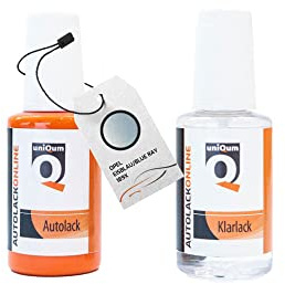 uniQum Autolack Stift + Klarlack im Vorteilsset für OPEL EISBLAU/BLUE RAY 189X Autolack Reparatur 2 x 30 ml