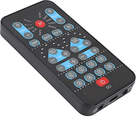 Changeur de Voix Portable, Mini Carte Son en Direct Effet Sonore Diffusion en Direct Voix Disguiser 8 Effets Sonores Fixes pour Téléphones Mobiles, Ordinateurs