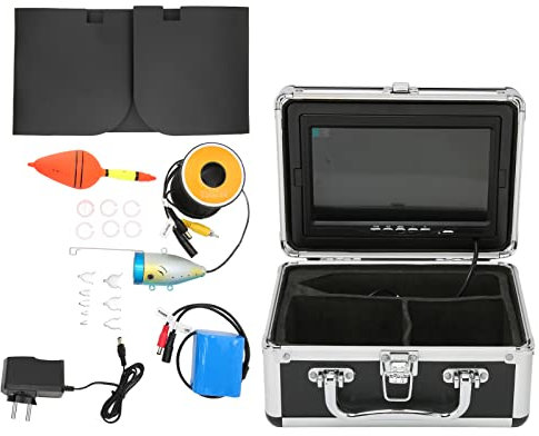 Unterwasser-Angel Kamera, Angel Kamera Tragbare Unterwasser-Angel Kamera Tragbare 7-Zoll-LED-Weißlicht 1200TVL LCD-Monitor-Finder-Kamera, für Eissee-Seeboot-Kajak-Angel-Gartenbau