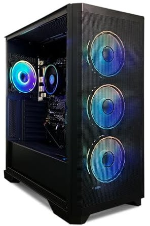 Fierce RGB Gaming PC - AMD Ryzen 5 8600G 4.3-5GHz, Radeon Integrated Graphics, 16GB RAM 5200MHz, 1TB NV3 M.2 NVME SSD, 500W PSU, Windows 11