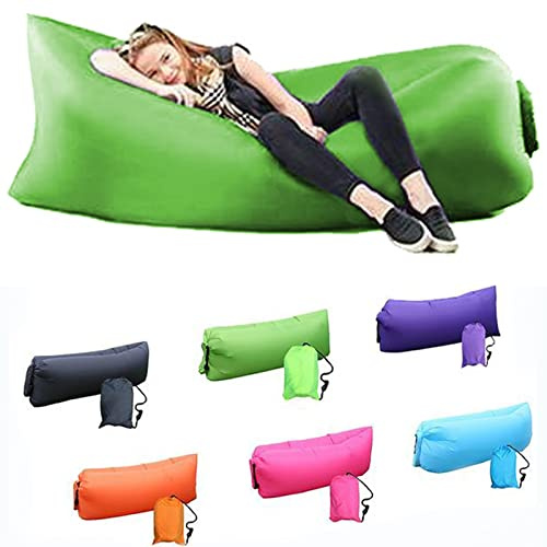 DERJLY Aufblasbares Luftsofa, Luftsofa mit Tragetasche, Tragbares Wasserdichtes Aufblasbare, Air Lounger, für Garten, Seeufer, Strand, Camping und Musikfestivals