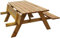 Wood & Play Picknicktisch - Einfach zu montieren - Stabile, robuste Outdoor-Möbel - Hervorragende Verarbeitung - Geräumig und bequem - 180 x 156 cm, 42mm Dicke Platte