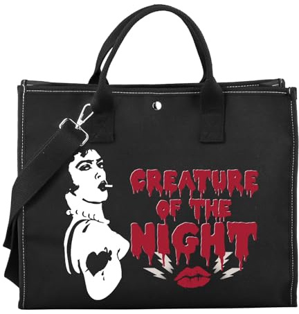 LEVLO Rocky Horror Tote Bag Picture Show Gift Fans Gift Horror Movie Themed Gifts Creature of the Night