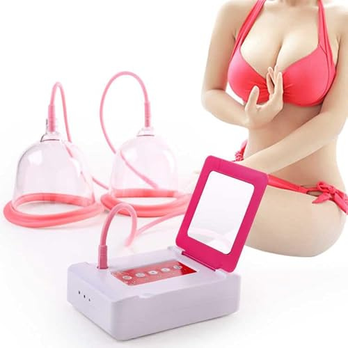 Generic Electric Breast Massager, Women's Breast Enlargement Massage Cup, 5 Levels of Intensity, 2 Modes, Automatically Stops in 15 Minutes to Prevent Sagging