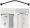 L-förmige Duschvorhangstange, einstellbare Eck-Duschstange (60-85cm x 60-85cm), 304 Edelstahl 90 Grad Duschstange für Badezimmer, Badewanne, Kleiderkammer, Umkleideräume, Privatraum