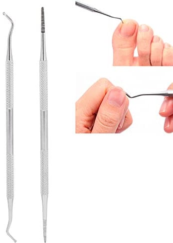 Ingrown Toenail, 2pcs Ingrown Toenail Tools Manicure Tools Ingrown Toenail Corrector Nail Cleaner Tool Stainless Steel Nail Picker Dual Ends Nail File Toenail Cleaner Tools