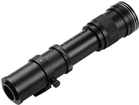 Obiettivo Super Teleobiettivo Zoom, 420-800mm F/8.3-16, Fotocamera NEX con Attacco E, Attacco T2, per Fotocamere DSLR (BLACK)