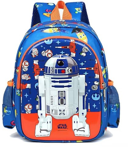 LUKIUP Schulrucksack für Jungen,Grosse Kapazität Grundschulrucksack, Verstellbare Gurte, Wasserdicht Leichtgewicht Schulranzen Groß für ab der 1-7.Klasse Jungen Mädchen Schule Geschenke(Raumschiff)