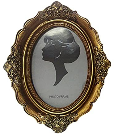 ggtuyt 1pc Europäischer Stil Oval Vintage Bilderrahmen Luxus antiker Fotorahmen Home Dekoration