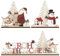 Jetec 3 Stück Deko Aufsteller aus Holz Weihnachtsdeko Innen Frohe Weihnachten Schriftzug Schild Weihnachten Tisch Dekoration Weihnachtsmann Aufsteller zum Hinstellen für Weihnachten