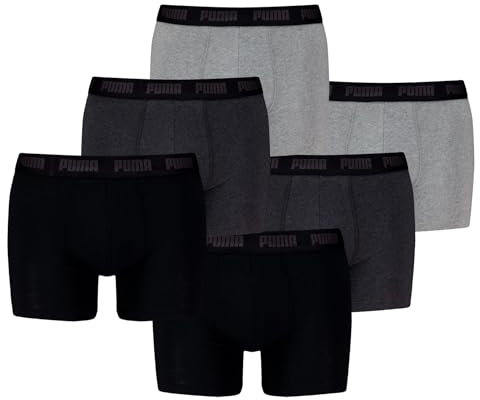 PUMA Herren Boxershorts Everyday Promo im 6erPack (M, 002-Grey Combo)