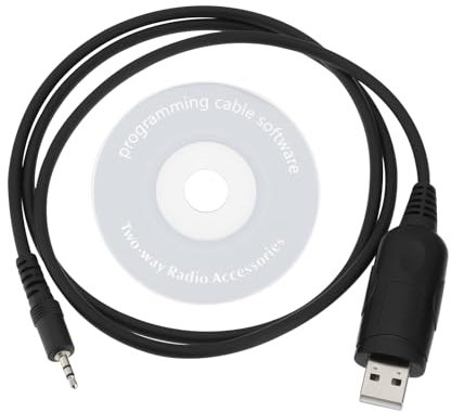 The Lord of the Tools Walkie Talkie USB Programming Cable Replacement Part USB Cable Compatible with Motorola Walkie Talkie CP200 CP200D CP100D BPR40 CP185 RDM2070D, 1M