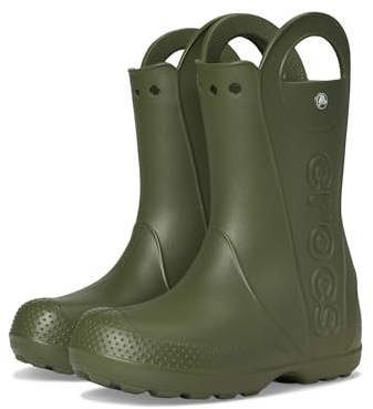 Crocs Unisexe Enfant Handle It Rain Boot K Bottes, Army Green, 33/34 EU