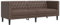 vidaXL Chesterfield Sofa 3-Sitzer, Couch mit Armlehnen Rückenlehne Stützbeine, Polstersofa für Wohnzimmer, Couchgarnitur, Braun Kunstleder
