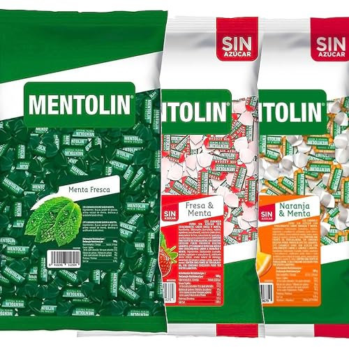 MENTOLIN PACK 3 Kg caramelos duros Menta Fresca & Fresa Menta & Naranja