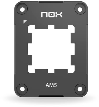 NOX XTREME PRODUCTS HUMMER SHIELD AMD Soporte de disipador de calor para CPU, compatible con AMD AM5, aleación de acero, color negro