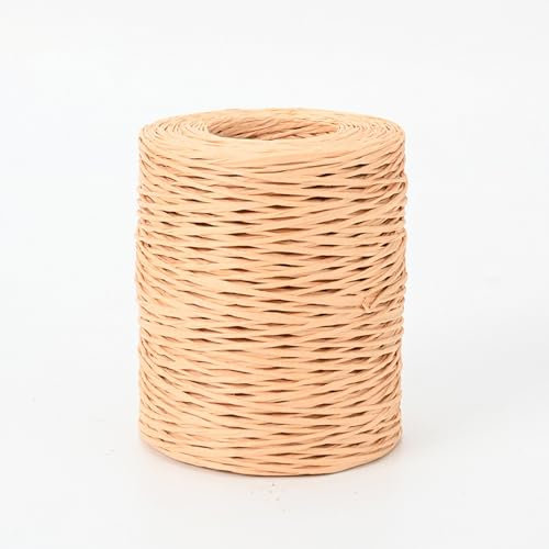 Weenwill Filo di Carta,200m 2mm Filo di Carta Naturale,Filo di Ferro Carta,Filo di Ferro Ricoperto di Carta,Filo Naturale per Confezioni Regalo,Artigianato,Bouquet di Nozze