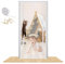 WenYa Puerta mosquitera reforzada para gatos de 90 x 210 cm, puerta de malla extra alta antimascotas con cremallera bilateral, puerta mosquitera resistente a prueba de mascotas para sala de estar