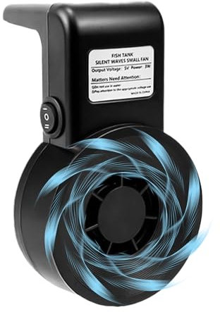 Poludatly Aquarium Kühler Lüfter, Fisch Tank Kühler Lüfter, Aquarium Wasser Kühler, Kleine Fisch Tank Kühl Maschine, Einstellbare Kühl Ausrüstung Mit 2 Geschwindigkeits Modi