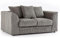 Bliss Furniture's Jumbo Cord Scatter Back 2-Seater Sofa | Luxurious Scatter Back 2-Seater Sofa in Soft Cord Fabric Elevate Your Space with a Compact yet Comfortable Seating (Grey, 2 Seater)