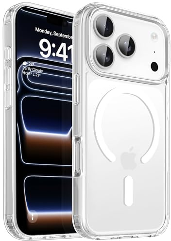 CACOE für iPhone 17 Pro Max Hülle mit Militärschutz für MagSafe Handyhülle | für iPhone 17 Pro Max Case,Transluzente Matte,37×N52 Magnete,12 Fuß Fallschutz,2400 GS Magnetkraft,Erhöhter Kameraschutz