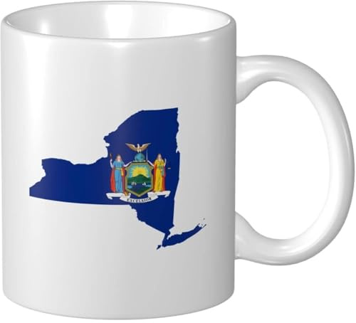 Becher Tasse Flaggenkarte Von New York (1909–2020) Trinkbecher Liebhaber Personalisierte Tee Tasse, Für Kinder, Daheim, Trekking, 330ml