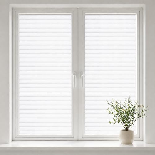 Frosted Blinds Privacy Window Film for Glass – 44.5 x 200cm, Static Cling No Adhesive, UV Protection Window Sticker for Home & Office – Stylish & Easy to Remove