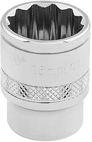 Draper 32780 3/8-Inch Square Drive 12-Point Hi-Torq Metric Socket, 16mm Size