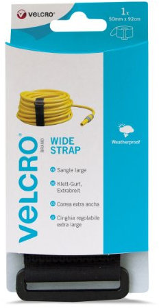 VELCRO Marke | Verstellbare Gurte | Flexible und vielseitige Allzweck-Gurte für Heimwerker | Schwarz | 25mm x 92cm