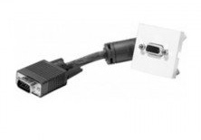 Neklan 2051052 VGA-Kabel, 30 m, Schwarz/Weiß