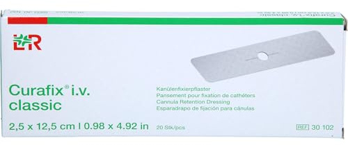 Lohmann & Rauscher Curafix i.v. classic Kanülenfixierpflaster 2,5 x 12,5 cm, 20 St. Pflaster