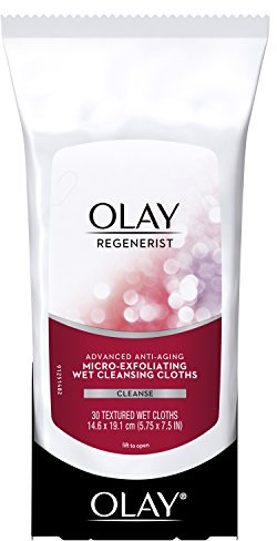 Olay Regenerist Micro-Exfoliating Wet Cleansing Cloths, 30 Count