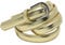 YEHMAN klassischer dünner damen Ledergürtel breite 2 cm Länge 120 cm kürzbar Gold