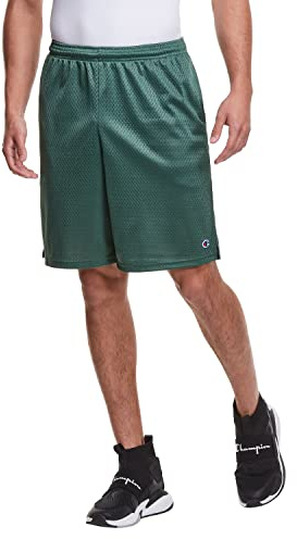Champion mens 9 Mesh Short, C Logo Short, Dark Green, Small US
