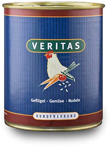 Veritas Hundemenü Hundefutter nass – Gourmet Sorte Geflügel Gemüse Nudeln - Nassfutter für Erwachsene Hunde I Hundenassfutter (1x 800g)