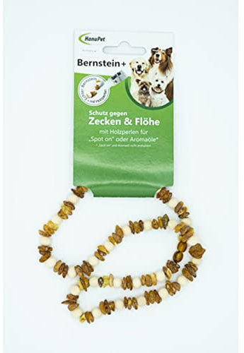 Bernsteinkette Zecken- und Flohhalsband für Hunde - M