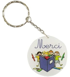 Porte Clef Merci MAITRE/MAITRESSE - Le Cadeau Original de Fin d'Année Scolaire. L'école est finie ! Vive les Vacances !