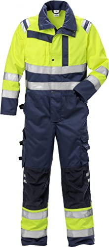Fristads Kansas Workwear 124376 Coverall Hi-Vis Yellow/Navy 3XL
