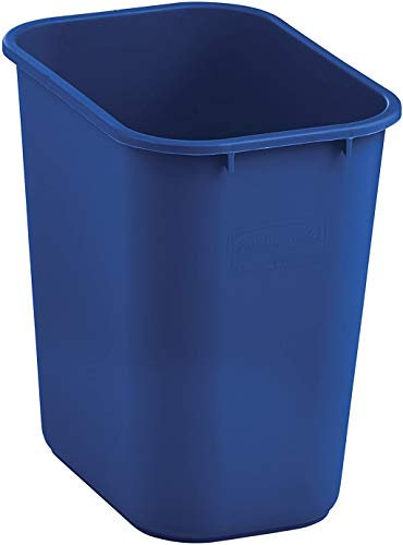 Rubbermaid Commercial 2031824 Medium Wastebasket, 28 Quart, Blue