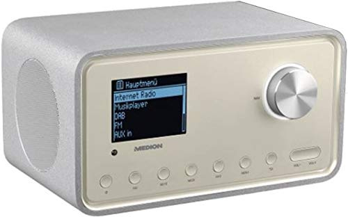 MEDION P85105 MD 87105 WLAN Internet-Radio, DAB+, UKW, WLAN, DLNA, UPNP, 2 x 10W RMS, USB-Anschluss, Champagner