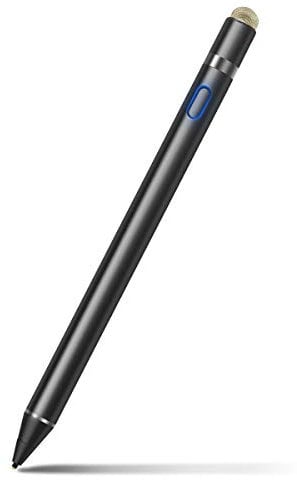 Aktiver Stylus Stift für Touchscreen 2 in 1 Präzisions Kapazitiver Stylus Pen Feine Spitze 1,5 mm Stylus Aktiv Kapazitiv für iPad iPhone IOS Samsung Lenovo Huawei Android Touchscreen Tablet, Schwarz