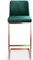 Ark Rose Gold Bar Stool (Green Velvet)