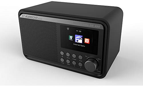 Albrecht DR490 Hybridradio mit Farbdisplay, 27490, Internet, DAB+, UKW, Radiosteuerung via App, Farbe: schwarz