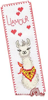 Povitrulya Counted Cross Stitch Kit - DIY Kits for Adults or Kids - Funny Embroidery Bookmark - Easy to Use - Craft Collection - Llamour