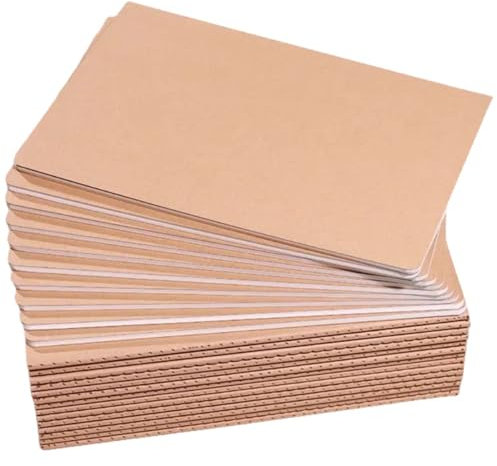 Wotion Kraftpapier, blanko, A5-Tagebuch, 21,1 x 14 cm, 60 Seiten dick, kein Durchlaufen, weicher Einband, Bulk-Notizbücher für Studenten, Büro, Reisen, 16 Stück